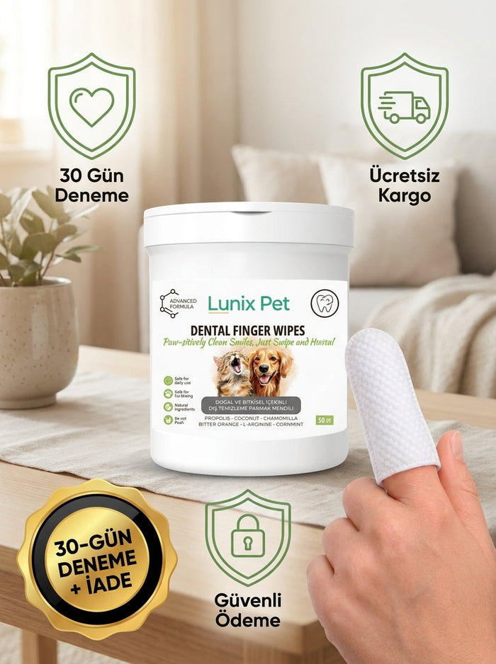 Lunix Pet Ağız Bakım Parmak Mendili 6