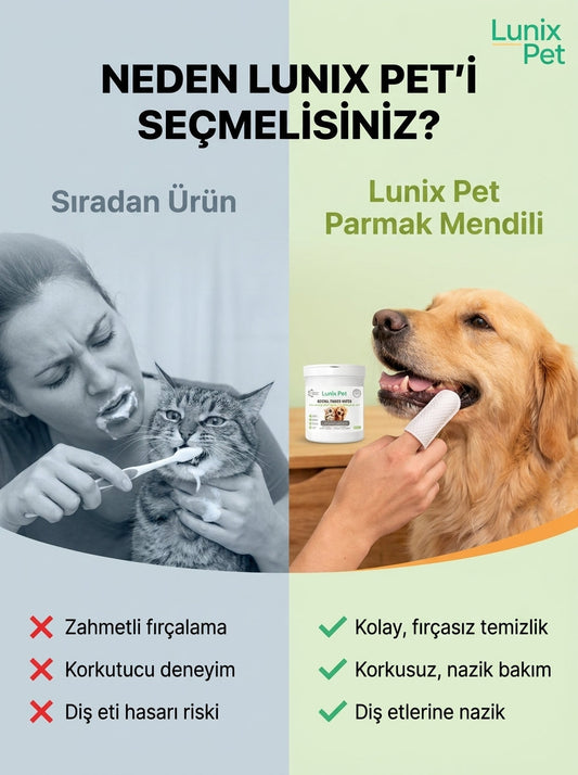 Lunix Pet Ağız Bakım Parmak Mendili 2