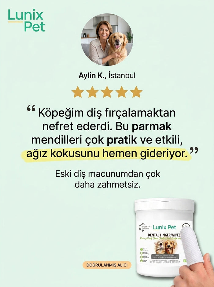 Lunix Pet Ağız Bakım Parmak Mendili 4